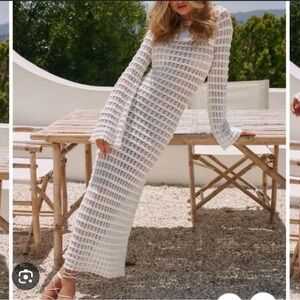 12th Tribe Ivory Crochet Dress